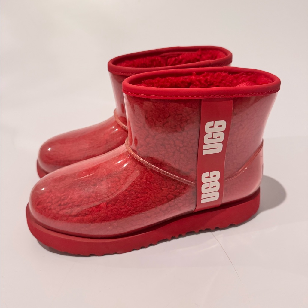 Ugg Kids Red Classic Clear Mini Ii Size 4